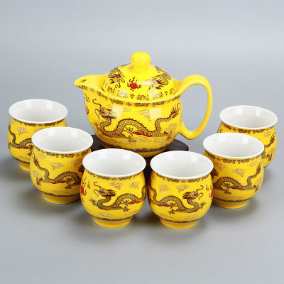 Chinese Tea Ceremony KungFu Tea Teaware Dragon Teapot Teacup Set-4