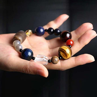 Planetary Bracelet Elastic Rope Natural Stone Bracelet