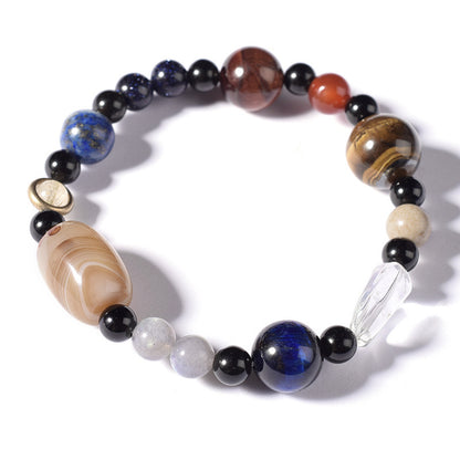 Planetary Bracelet Elastic Rope Natural Stone Bracelet