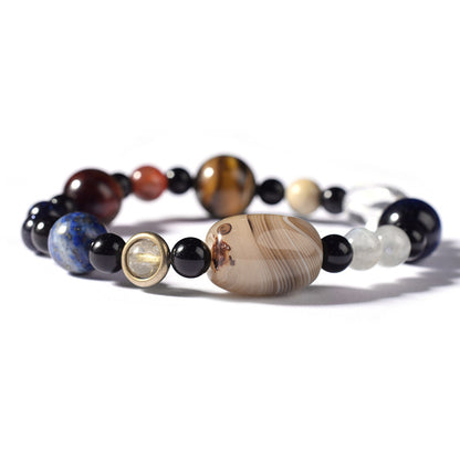 Planetary Bracelet Elastic Rope Natural Stone Bracelet