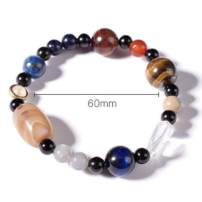 Planetary Bracelet Elastic Rope Natural Stone Bracelet