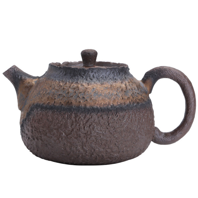 Retro Stoneware Teapot Imitation Stone Handmade Ceramic Kettle Chinese Tea Ceremony Supplies