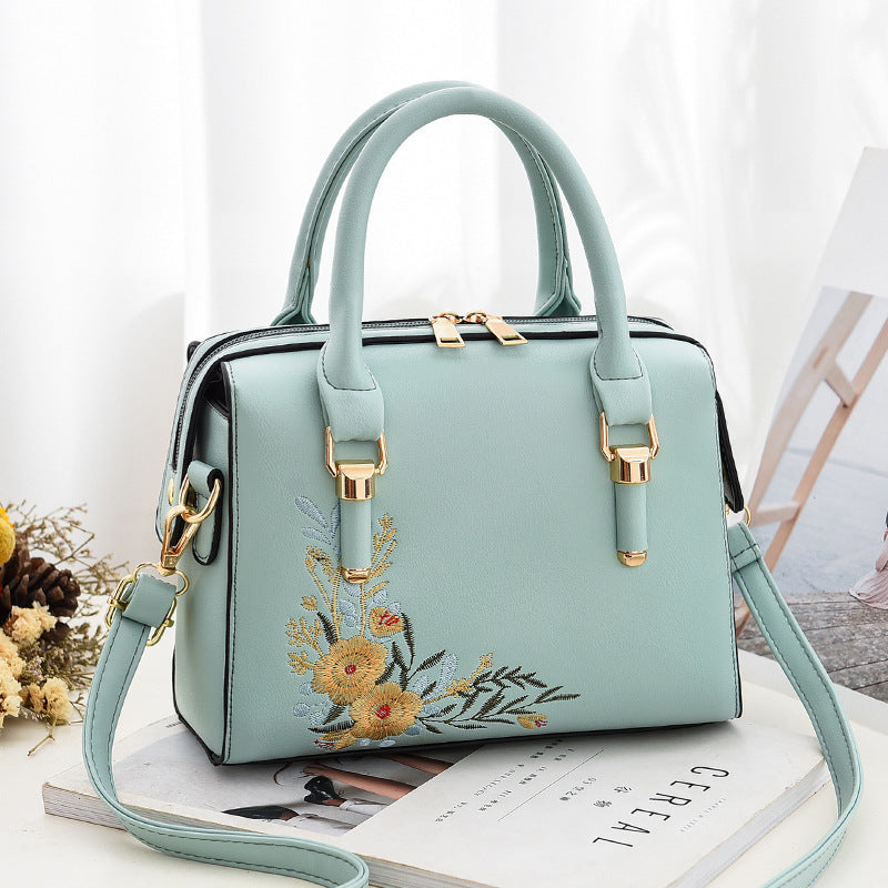 Pillow Bag Female Autumn New Fashion Embroidered Handbag Korean Style Simple One-Shoulder Messenger Bag