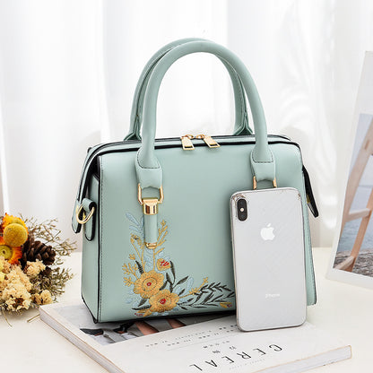 Pillow Bag Female Autumn New Fashion Embroidered Handbag Korean Style Simple One-Shoulder Messenger Bag