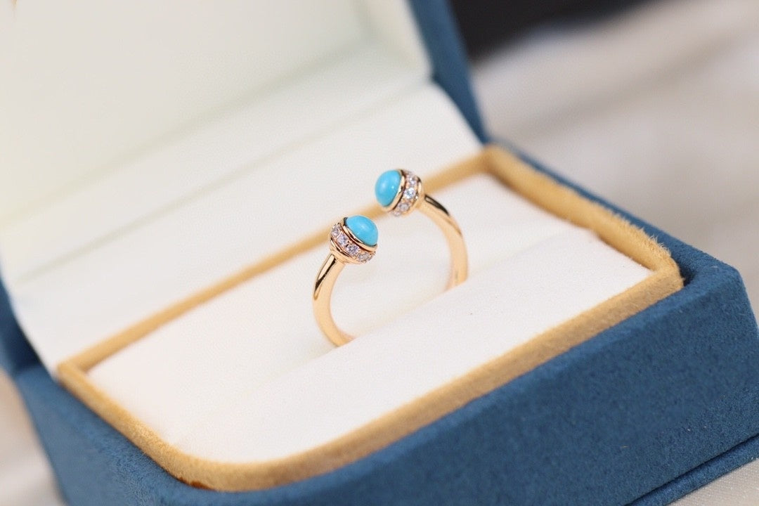 Golden Green Malachite Carnelian Transfer Beads Come And Turn  Ring