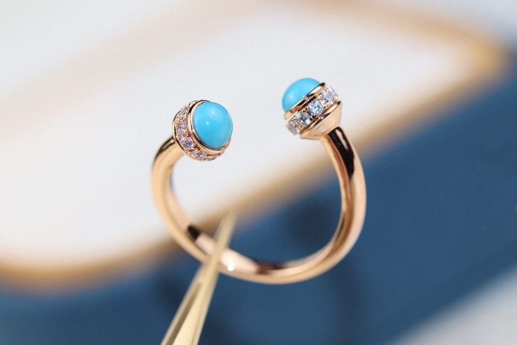 Golden Green Malachite Carnelian Transfer Beads Come And Turn  Ring