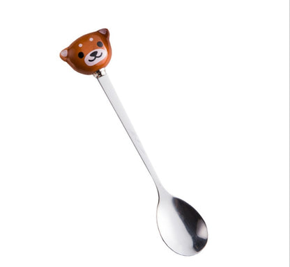 Cute Cartoon Panda Animals Cat Coffee Spoons Dinnerware