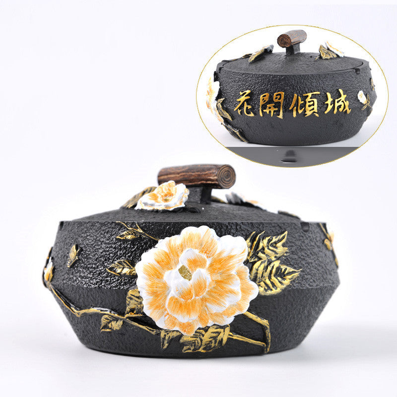 Creative Ashtray With Cover Large Household Living Room Fashion Personality