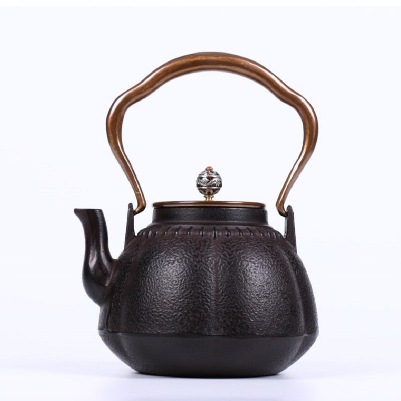 Black cast iron teapot Sadao