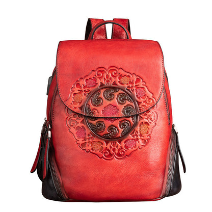 Large Capacity Backpack Creative Chinese Style Ladies Backpack