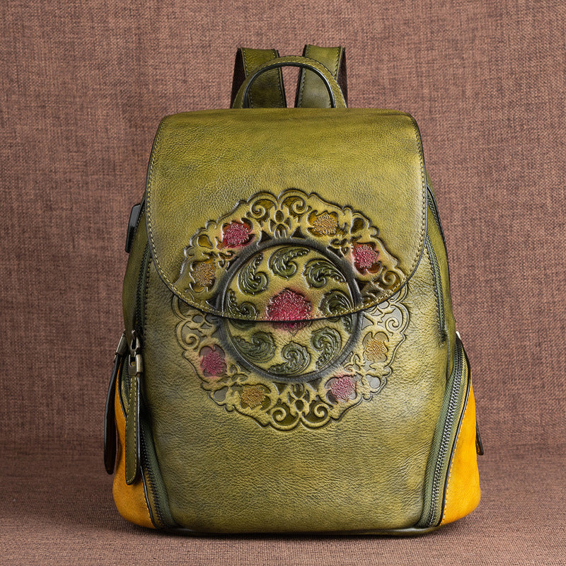 Large Capacity Backpack Creative Chinese Style Ladies Backpack