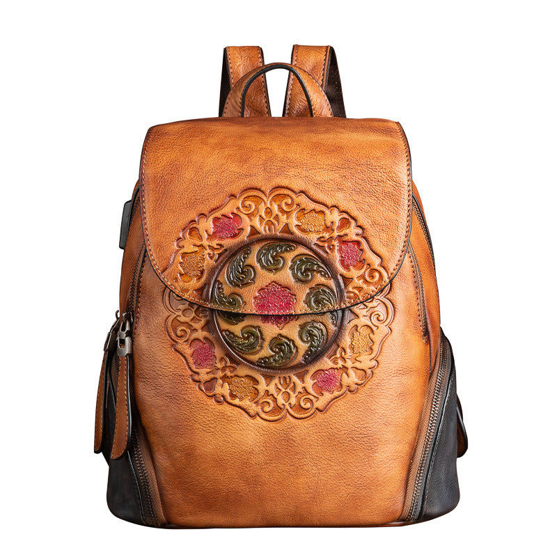 Large Capacity Backpack Creative Chinese Style Ladies Backpack