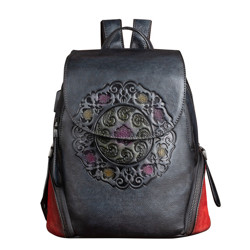 Large Capacity Backpack Creative Chinese Style Ladies Backpack