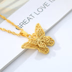 Butterfly Necklace Female Necklace Water Wave Chain