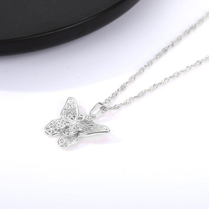 Butterfly Necklace Female Necklace Water Wave Chain