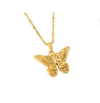 Butterfly Necklace Female Necklace Water Wave Chain