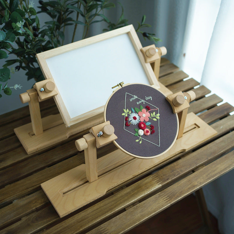 Desktop Embroidery Frame Desktop Adjustable Beech Wood Frame