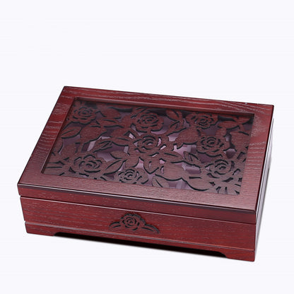 Retro Chinese classical traditional solid wood jewelry box