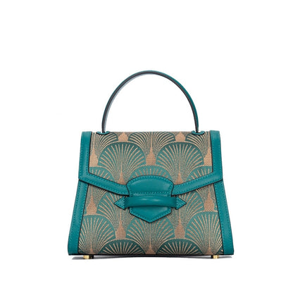 Women's Embroidered Leather Handbag With Chinese National Style