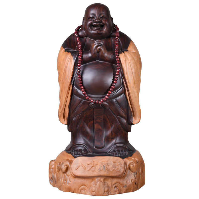 Ebony wood carving Maitreya Buddha