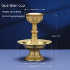Tibetan Dharma Protector Cup Eight Auspicious Carved Tribute Cups