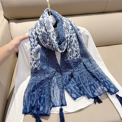 Ethnic Style Paisley Cashew Print Scarf Sunscreen Voile Shawl