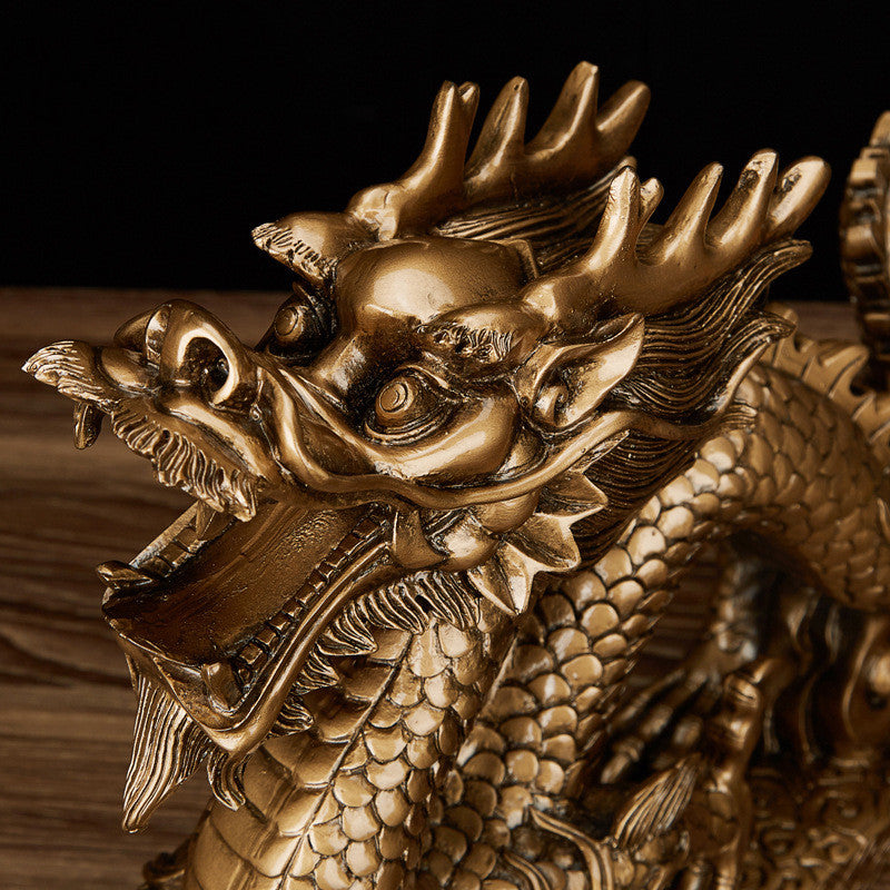 Qinglong Resin Copper Hanlong Ornaments