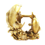 Copper Carp Jumping Gantry Ornaments Metal Crafts