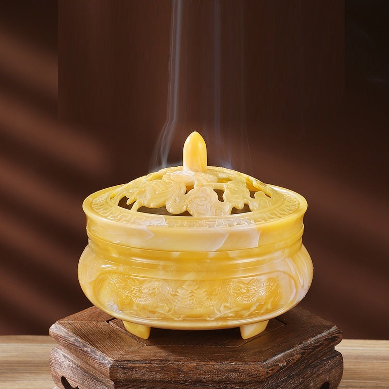 Creative Retro Incense Burner Ashtray Decoration With Lid