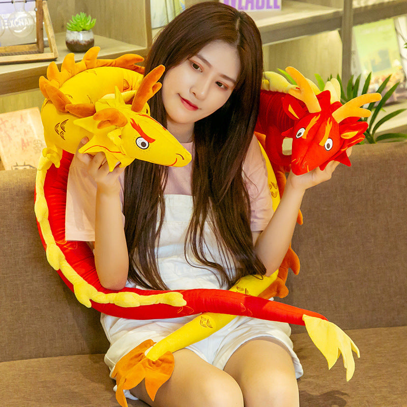 Chinese dragon plush toy doll pillow