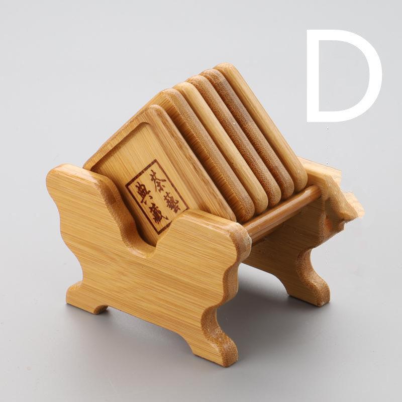 Chinese Style Kung Fu Tea Wooden Coasters Coffee Coaster Set