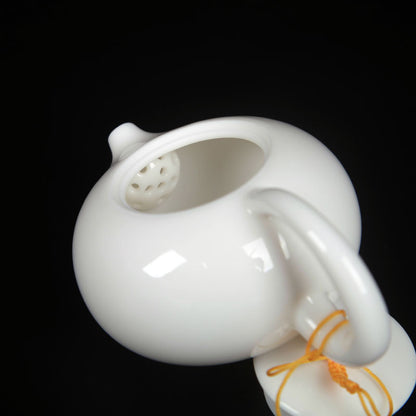 Jade porcelain handmade Shih Tzu teapot