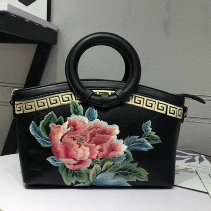 Chinese style embroidery portable messenger shoulder bag