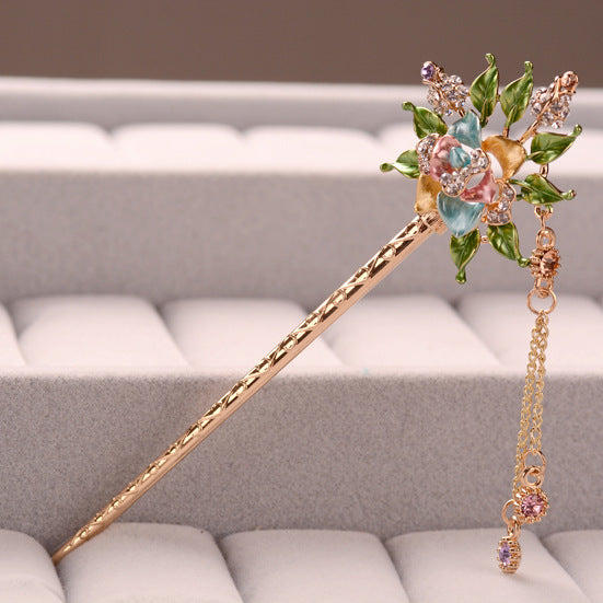 Retro hollow flower hairpin