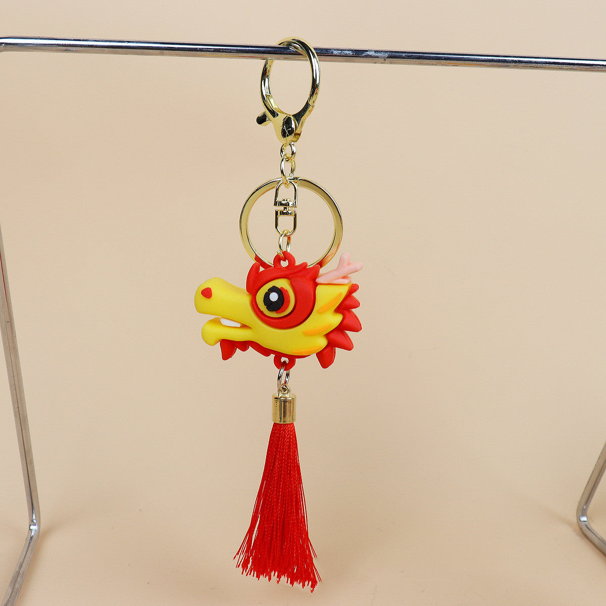 Fashionable Simple China Style Loong Dance Tassel Keychain