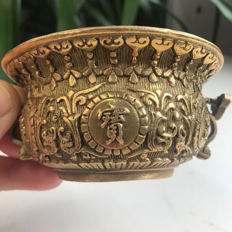 Brass Treasure Bowl Feng Shui Ornament
