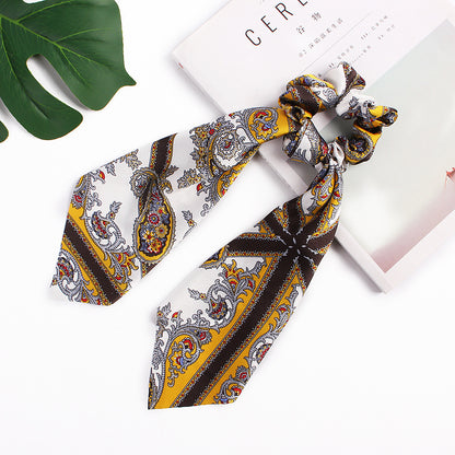 Printed Silk Scarf Large Intestine Hair Bands Hair Accessories