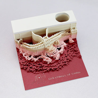 3D Great Wall Sticky Notes - Memo Paper Model - China Creative Hub