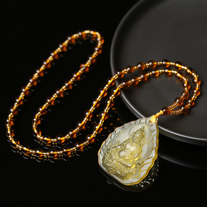 Consecration Yellow God of Wealth Topaz Pendant