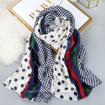 Dot printed silk scarf