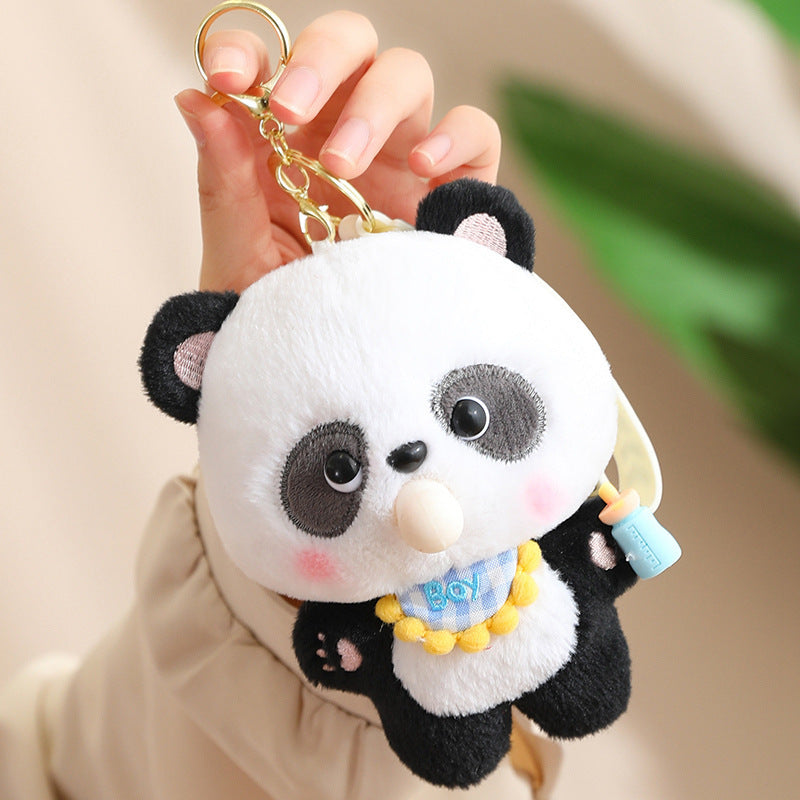 Plush Pendant Bubble Panda Keychain