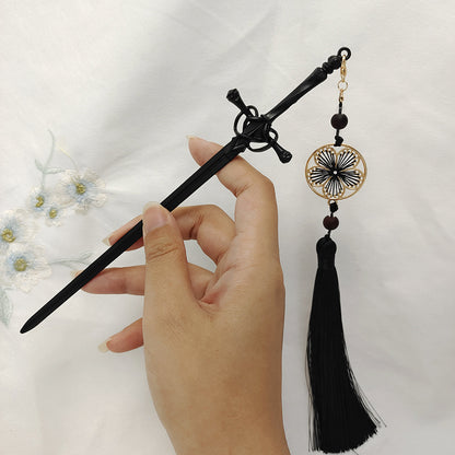 Sword Hairpin Tassel Hairpin Updo Chinese Ancient Style Clothing Accessories Modeling Headdress Hairpin