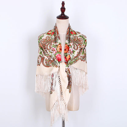 Women's Ethnic Style Oversized Square Scarf