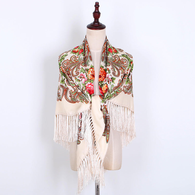 Women's Ethnic Style Oversized Square Scarf