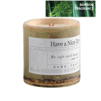 Indoor Long-lasting Bamboo Fragrance Aromatherapy Candle Gift