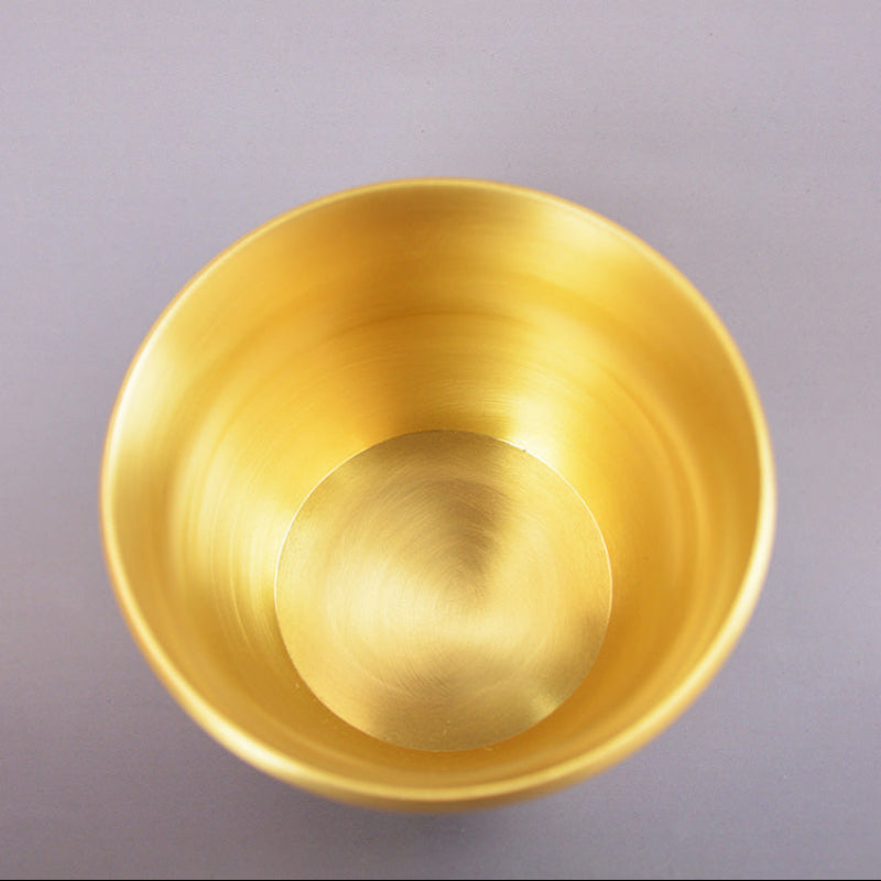 Embossed Eight Treasures Offering Water Bowl Copper Ware Ornaments