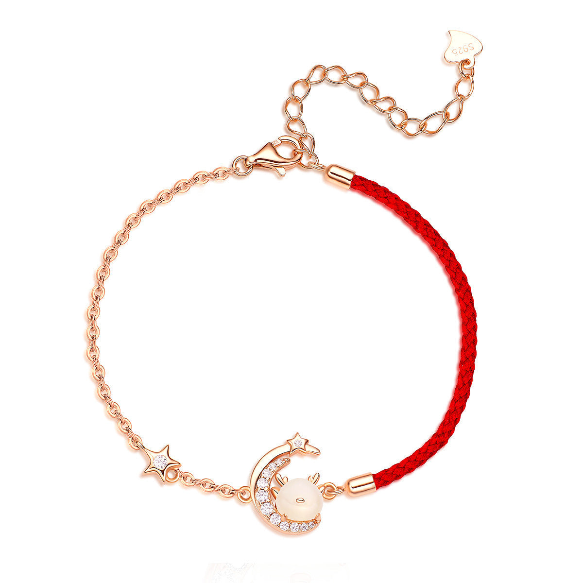 Sterling Silver Jade Dragon Necklace Zodiac Jewelry for Women-4