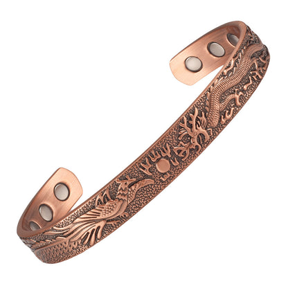 Clan style red copper bracelet