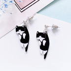 Alloy kitty earrings with zodiac animal design