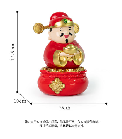 Chinese Style Cartoon God of Eealth Ornaments Xiaomi su7 Car Solar Ornaments